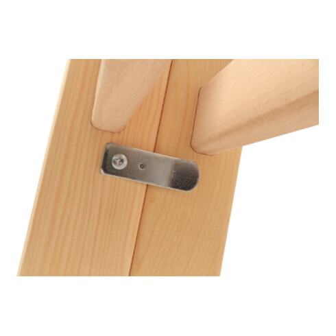 Hymer Holz-Sprossenstehleiter, beidseitig begehbar, 2x5 Sprossen