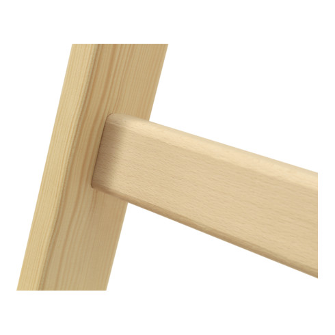 Hymer Holz-Sprossenstehleiter, beidseitig begehbar, 2x7 Sprossen
