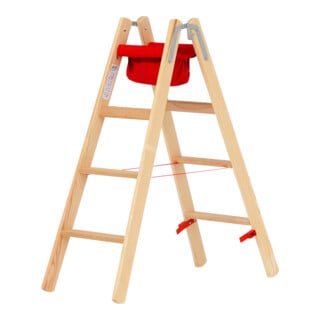 Hymer Holz-Stufenstehleiter beidseitig begehbar