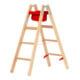 Hymer Holz-Stufenstehleiter, beidseitig begehbar, 2x4 Stufen