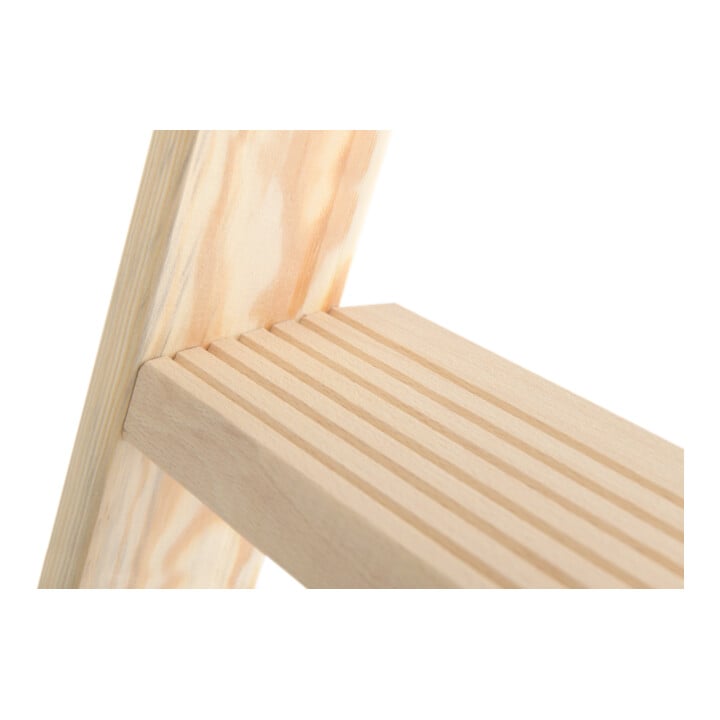 Hymer Holz-Stufenstehleiter, beidseitig begehbar, 2x4 Stufen