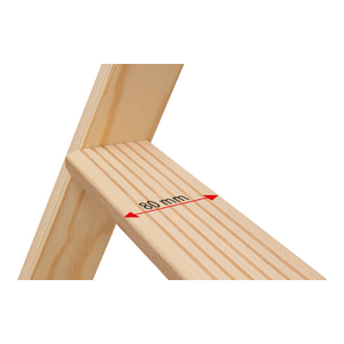 Hymer Holz-Stufenstehleiter beidseitig begehbar