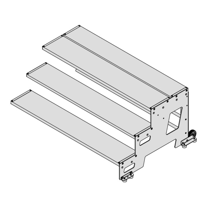 Hymer Industrietritt, Erweiterungsmodul, Stufenbreite 1000 mm, 3 Stufen