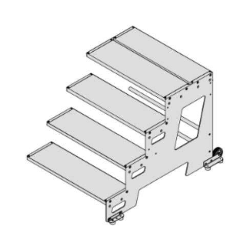 Hymer Industrietritt, Erweiterungsmodul, Stufenbreite 600 mm, 4 Stufen