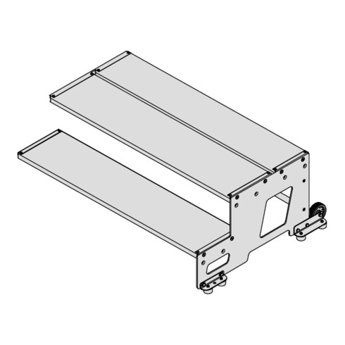Hymer Industrietritt, Erweiterungsmodul, Stufenbreite 800 mm, 2 Stufen