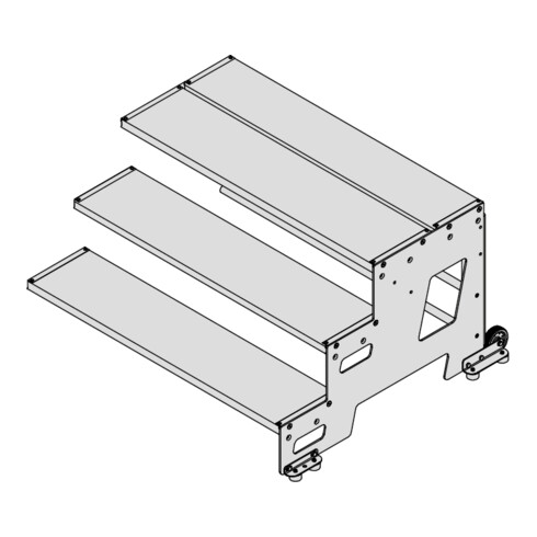 Hymer Industrietritt, Erweiterungsmodul, Stufenbreite 800 mm, 3 Stufen