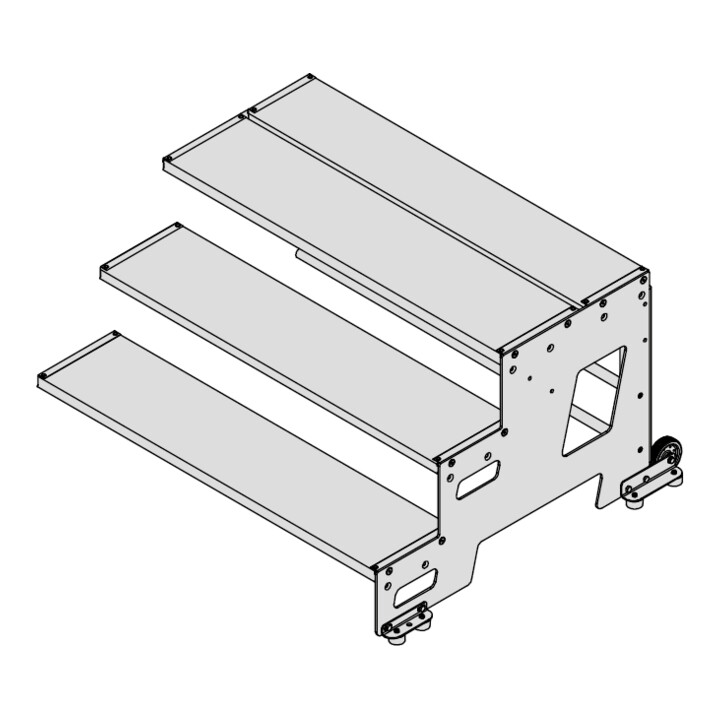 Hymer Industrietritt, Erweiterungsmodul, Stufenbreite 800 mm, 3 Stufen