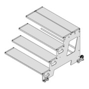 Hymer Industrietritt, Erweiterungsmodul, Stufenbreite 800 mm, 4 Stufen