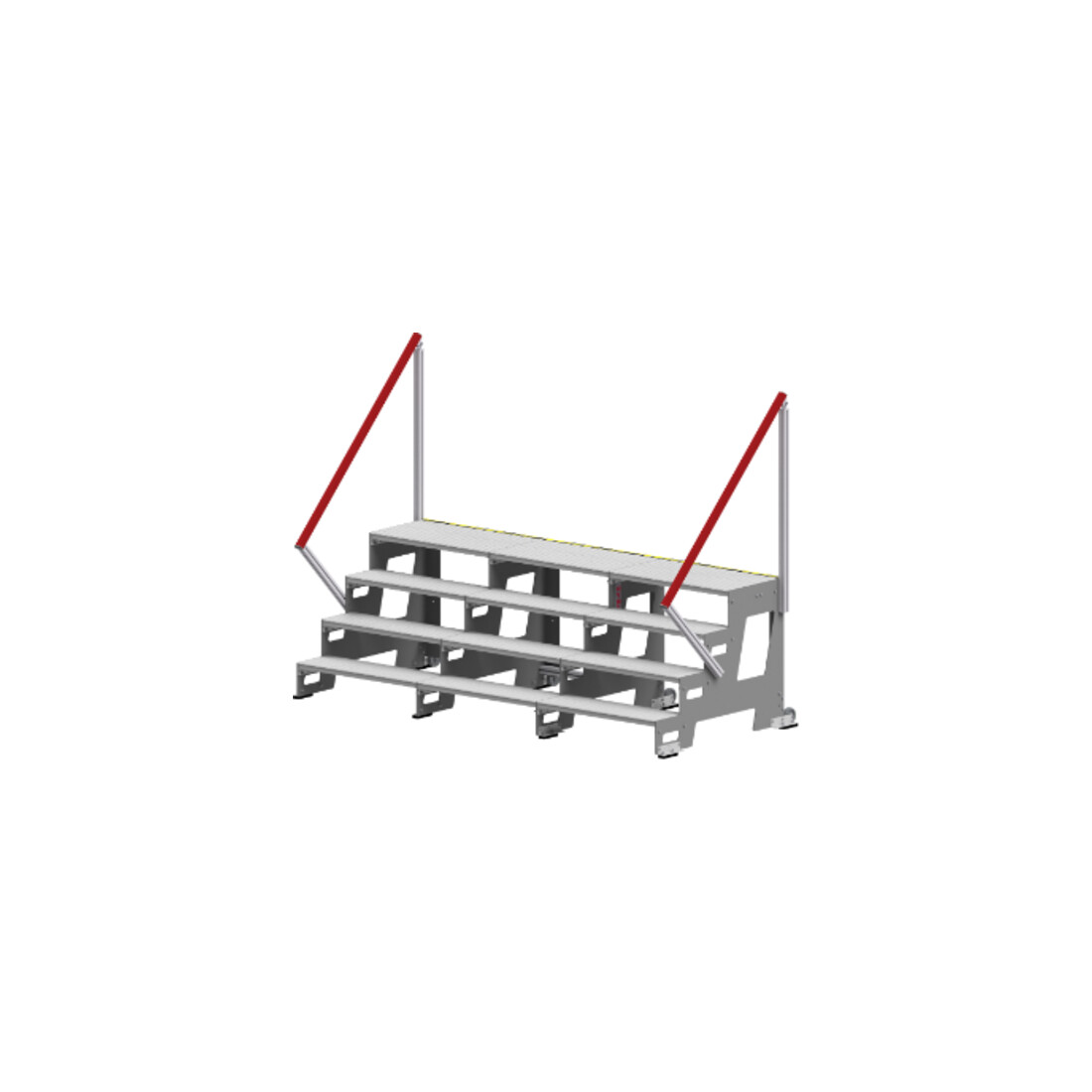 Hymer Industrietritt, Grundmodul, Stufenbreite 800 mm, 4 Stufen