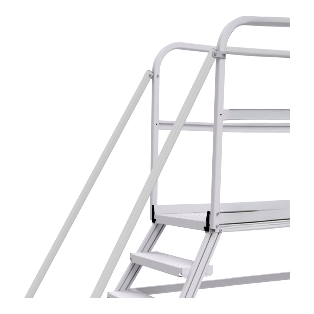 Hymer Main courante pour escaliers de plateforme, utilisable des deux côtés, pour 4+5 marches, avec matériel de fixation