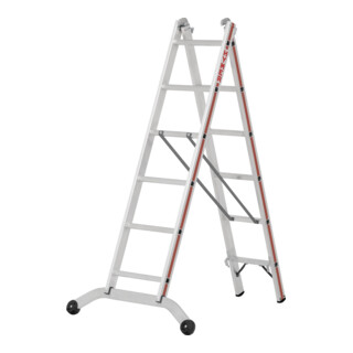 Hymer Mehrzweckleiter zweiteilig, 2x6 Sprossen