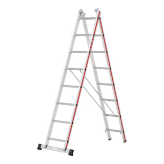 Hymer Mehrzweckleiter zweiteilig, 2x8 Sprossen