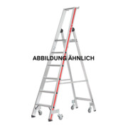 Hymer Enkele Stappenladder met Platform en Wielen-2
