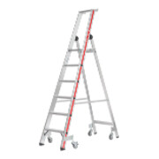 Hymer Enkele Stappenladder met Platform en Wielen-5