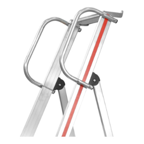 Hymer Platformtrap met handrail en wielen, 4 treden