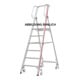 Hymer Plattformleiter mit Handlauf und Rollen, 4 Stufen