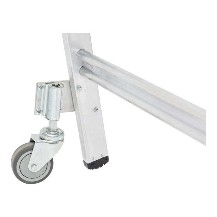 Hymer Plattformleiter mit Handlauf und Rollen, 4 Stufen