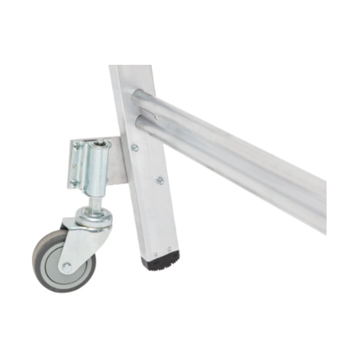 Hymer Plattformleiter mit Handlauf und Rollen, 5 Stufen