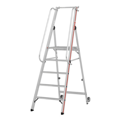 Hymer Plattformleiter 8081 mit Kipprollen und langem Handlauf