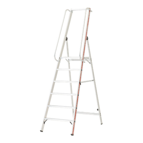 Hymer Plattformleiter mit langem Handlauf, 6 Stufen