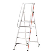 Hymer Plattformleiter R13 mit Kipprollen und langem Handlauf