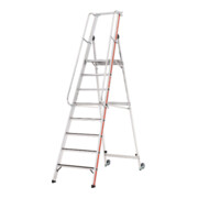 Hymer Plattformleiter R13 mit Kipprollen und langem Handlauf, 8 Stufen