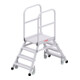Hymer Podesttreppe fahrbar, beidseitig begehbar, 2x4 Stufen, Standhöhe 0,95 m-1