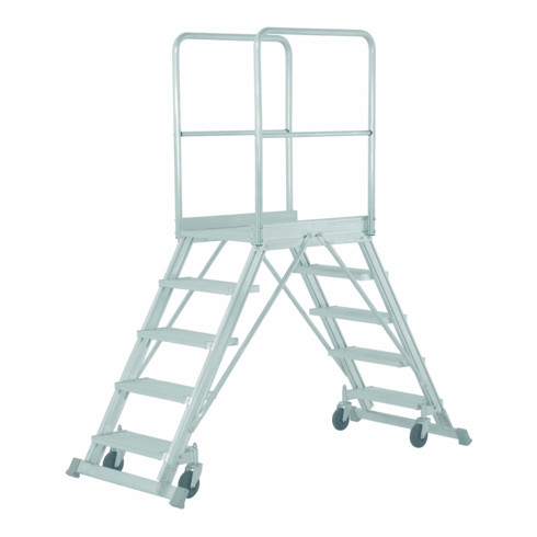 Hymer Podesttreppe fahrbar, beidseitig begehbar, 2x8 Stufen