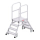 Hymer Podesttreppe R13 fahrbar, beidseitig begehbar, 2x4 Stufen, Standhöhe 0,95 m