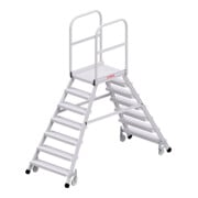 Hymer Podesttreppe R13 fahrbar, beidseitig begehbar, 2x7 Stufen, Standhöhe 1,70 m