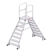 Hymer Podesttreppe R13 fahrbar, beidseitig begehbar, 2x8 Stufen, Standhöhe 1,95 m