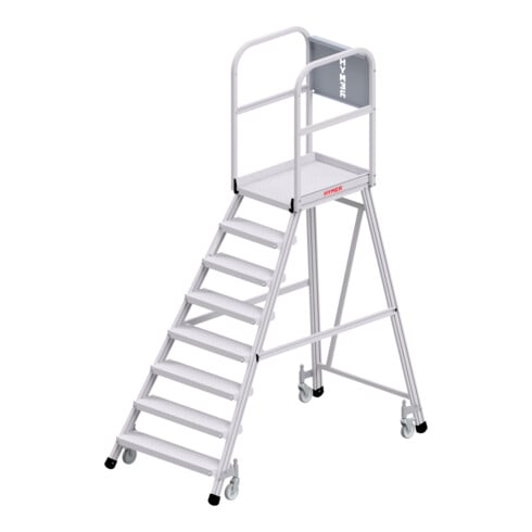 Hymer Podesttreppe R13 fahrbar, einseitig begehbar, 8 Stufen, Standhöhe 1,95 m