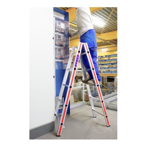 Hymer Sprossenstehleiter beidseitig begehbar 4023