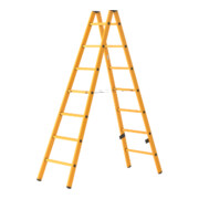 Hymer Sprossenstehleiter beidseitig begehbar, 2x7 Sprossen