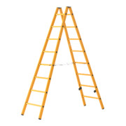 Hymer Sprossenstehleiter beidseitig begehbar, 2x8 Sprossen