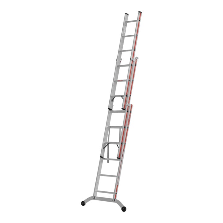 Hymer Stufen-Mehrzweckleiter 3-teilig, 2x6 Sprossen + 6 Stufen
