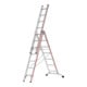 Hymer Stufen-Mehrzweckleiter 3-teilig, 2x7 Sprossen + 7 Stufen