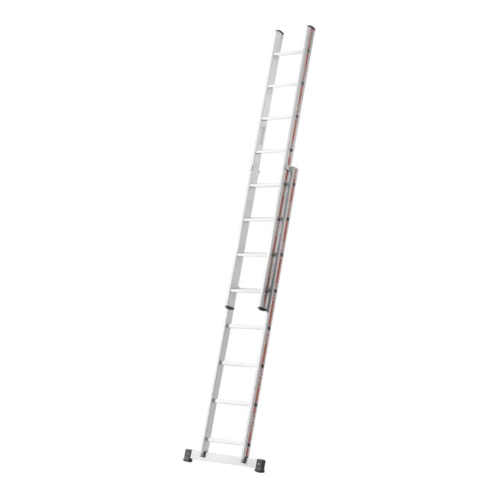 Hymer Stufenschiebeleiter zweiteilig, 8 Sprossen + 8 Stufen