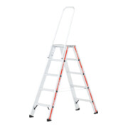 Hymer Stufenstehleiter mit Haltebügel, 2x5 Stufen