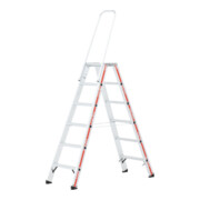 Hymer Stufenstehleiter mit Haltebügel, 2x6 Stufen