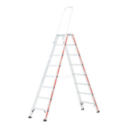 Hymer Stufenstehleiter mit Haltebügel, 2x8 Stufen