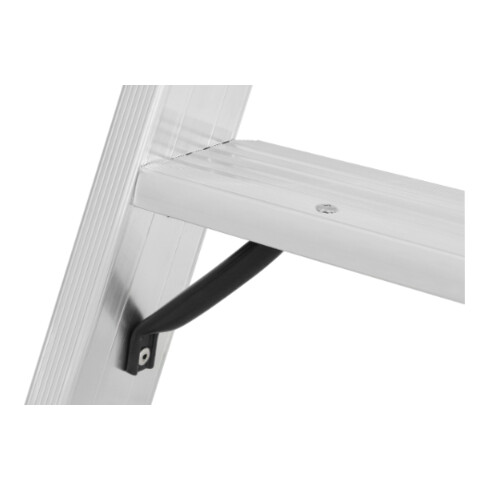 Hymer Stufenstehleiter mit Haltebügel, 2x8 Stufen