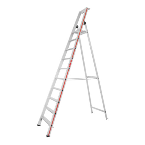 Hymer Stufenstehleiter mit Plattform, einseitig begehbar, 10 Stufen