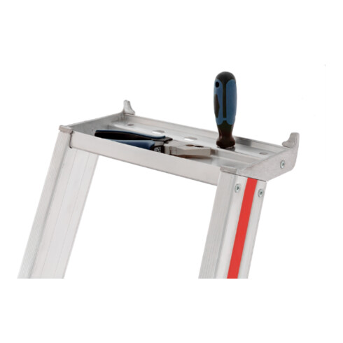 Hymer Stufenstehleiter mit Plattform, einseitig begehbar, 4 Stufen