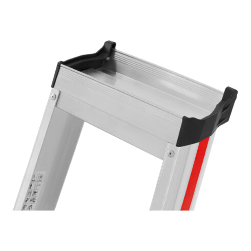 Hymer Stufenstehleiter mit Plattform, einseitig begehbar, 4 Stufen