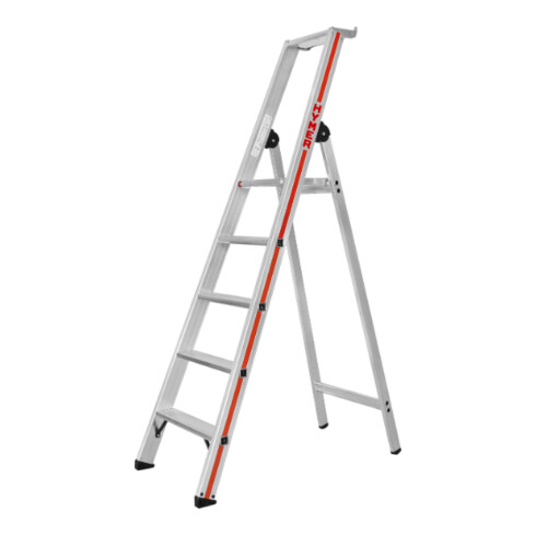 Hymer Stufenstehleiter mit Plattform, einseitig begehbar, 5 Stufen