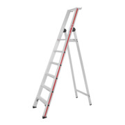 Hymer Stufenstehleiter mit Plattform, einseitig begehbar, 6 Stufen