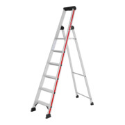 Hymer Stufenstehleiter mit Plattform, einseitig begehbar, 6 Stufen