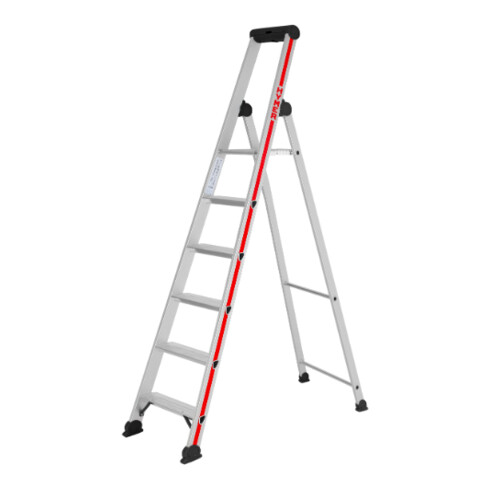 Hymer Stufenstehleiter mit Plattform, einseitig begehbar, 6 Stufen