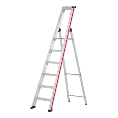 Hymer Stufenstehleiter mit Plattform, einseitig begehbar, 6 Stufen